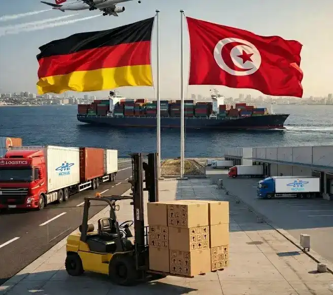 Transport between Germany and Tunisia
