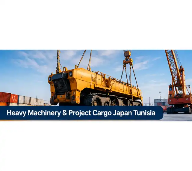 Heavy machinery and project cargo shipping from Japan to Tunisia